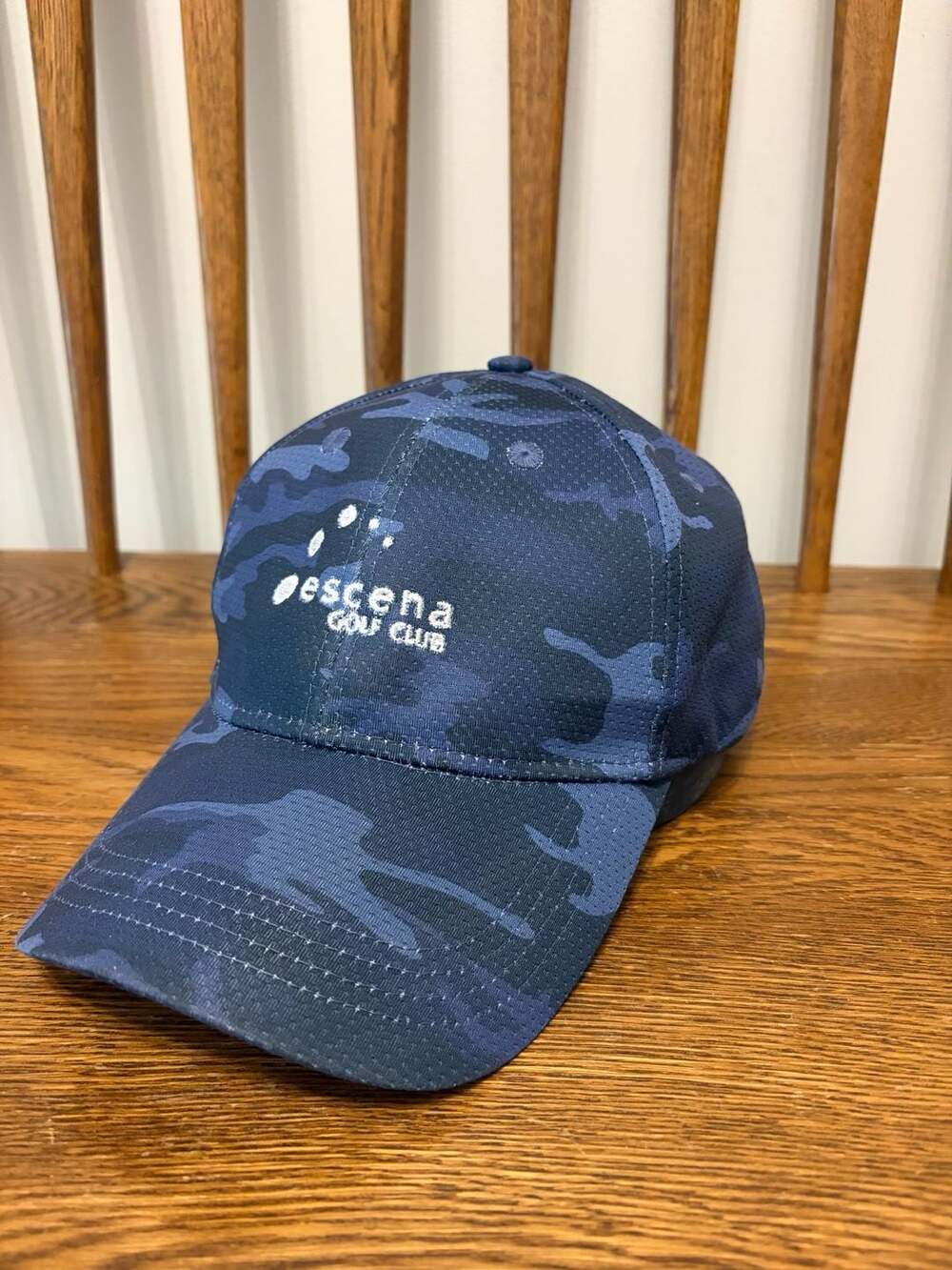 Ahead Escena Golf Club Palm Springs Blue Camo Hat Cap Mid Fit